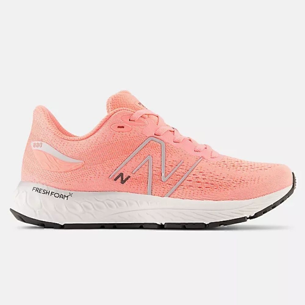 New Balance Fresh Foam X 880 V12 Pink Grey Girls Youth Wide Shoe GP880G12